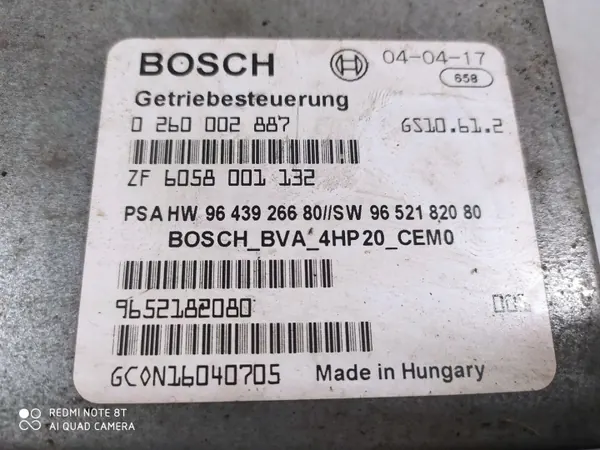 Växellådsstyrenhet OEM 0260002887 för Citroen C5 image 3
