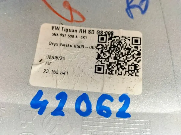 VW OE 5NA857538A Cubierta espejo derecho para Tiguan II image 5