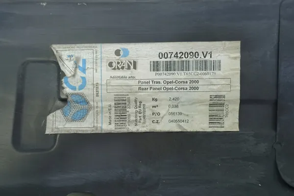 Cloison arrière OEM 9196356 pour Opel Corsa III C image 6