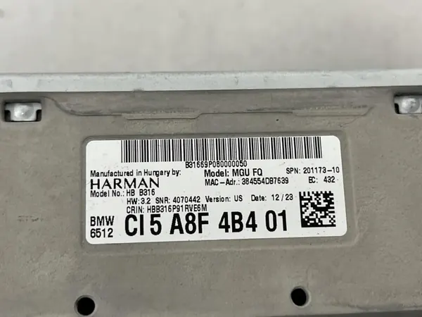Unidade principal BMW 5 G30 OEM 65125A8F4B4 - Usado image 7
