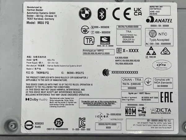 Unidade principal BMW 5 G30 OEM 65125A8F4B4 - Usado image 8