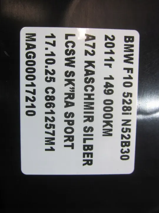 BMW 5 F10 N52 actief koolfilter OEM 16137309989 image 10