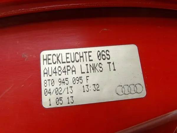 Luz Trasera Izquierda Audi A5 8T Coupé 07-11 OEM 8T0945095F image 8