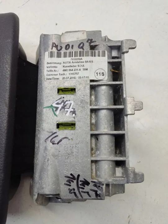 Accoudoir console Audi Q7 2016 OEM 4M0854205A image 3