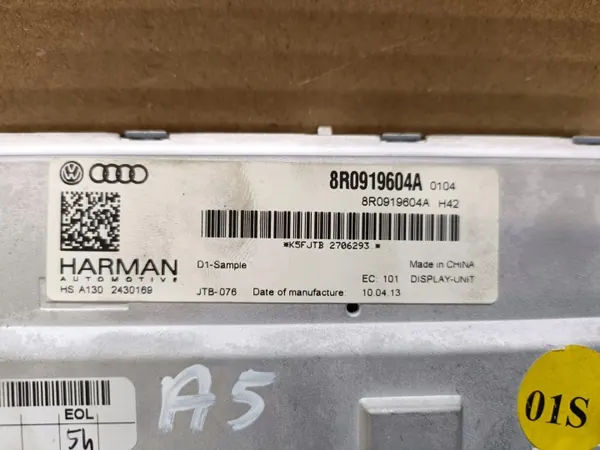 Ecrã LCD MMI Audi A5 8T Lift OEM 8R0919604A image 3
