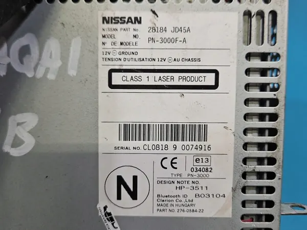 Radio de fábrica OEM 28184JD45A para Nissan Qashqai J10 image 5