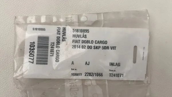 Fiat Doblo Motorhuv Lock 51810895 image 3