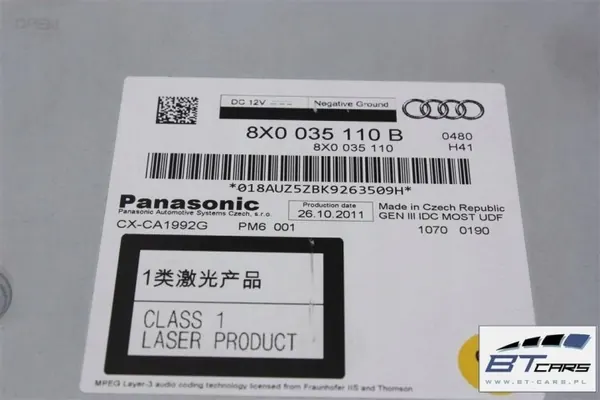 OEM 8X0035110B CD-wisselaar voor Audi A1 A4 A5 A6 Q3 Q5 Q7 image 6