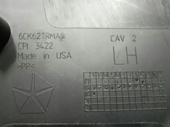 Tampa de assento esquerda OEM 6CK62TRMAB Jeep Wrangler image 3