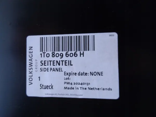 Bakre höger stänkskärm OEM 1T0809606H för VW Touran image 4