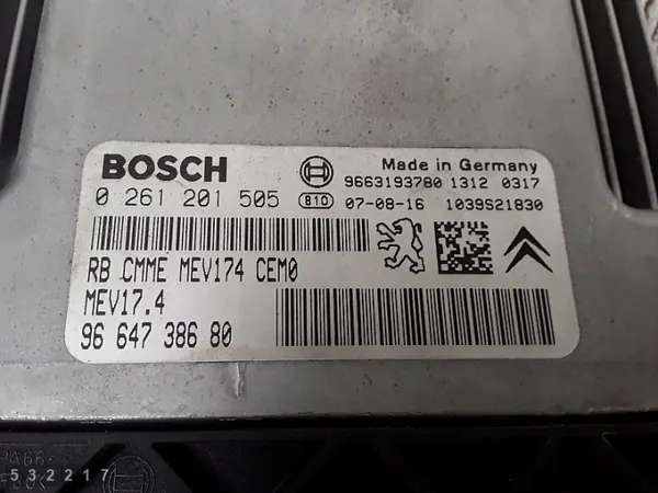 2007 Peugeot 308 ECU 1.6 Petrol 9664738680 image 5