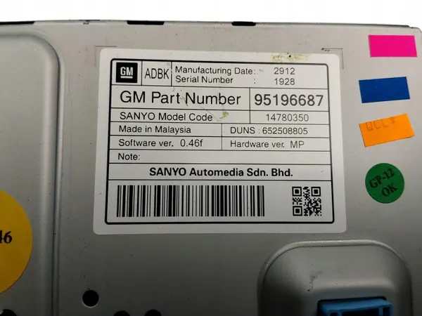 Radio GPS-näyttö OEM 95196687 Opel Astra J Insignia image 4