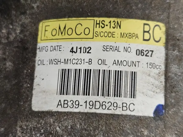 Compresor de Aire Acondicionado FORD RANGER 11-19 AB39-19D629-BC image 2