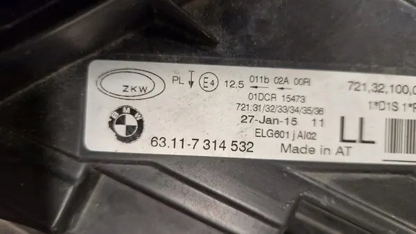 Farol dianteiro direito BMW 3 F30 F31 Xenon 6311 7314532 image 4