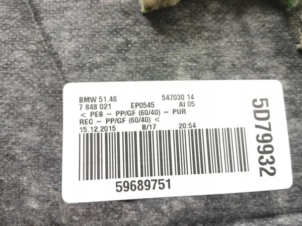 Pacote prateleira traseira OEM 7848021 para BMW image 5
