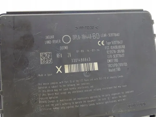 Módulo Keyless Land Rover OEM DPLA-19H440-BD image 3