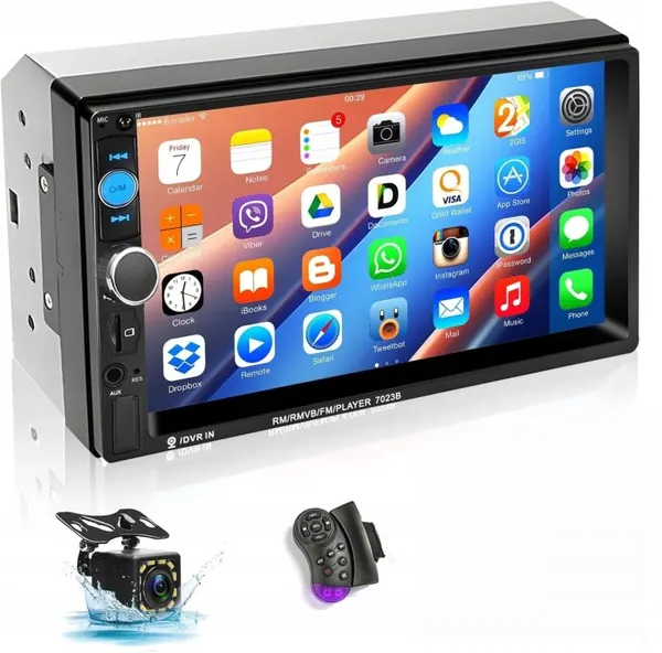 Rádio Carro Podofo B0998SWK6S 2-DIN com Ecrã Tátil 7" image 2