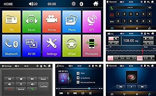Rádio Carro Podofo B0998SWK6S 2-DIN com Ecrã Tátil 7" image 5