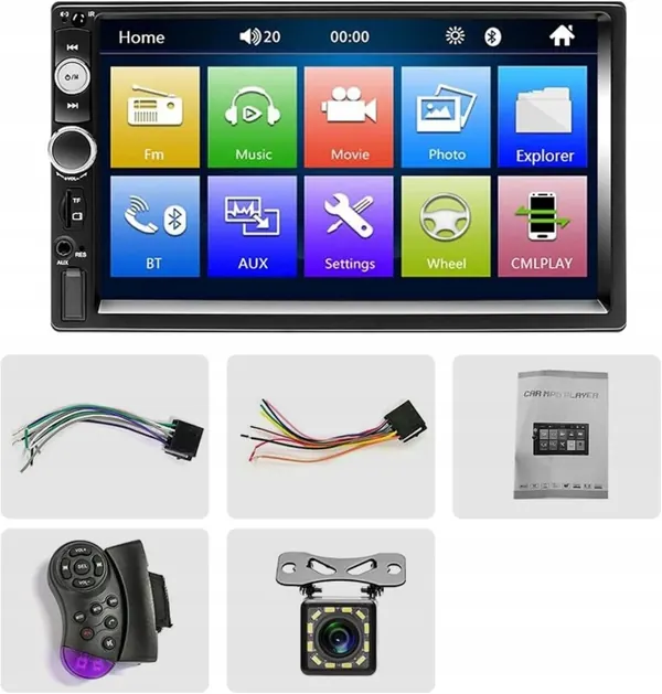 Rádio Carro Podofo B0998SWK6S 2-DIN com Ecrã Tátil 7" image 7