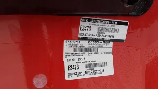 Panneau d'angle cabine DAF XF 106 Euro 6 OEM 1835761 image 4