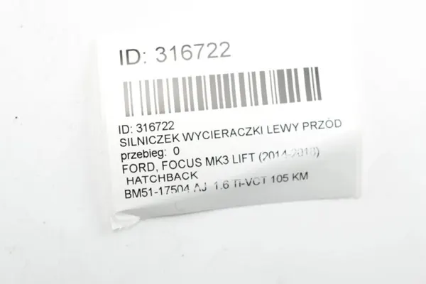 Motor limpiaparabrisas Ford Focus OEM BM51-17504-AJ image 6