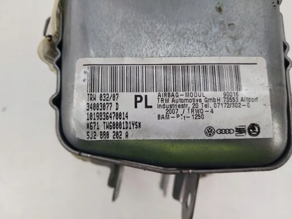 Airbag passager OEM 5J2880202A pour Skoda Roomster image 4