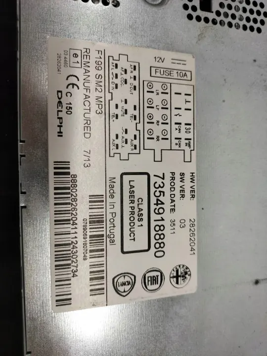 Radio OEM 7354918880 pour Fiat Grande Punto image 3