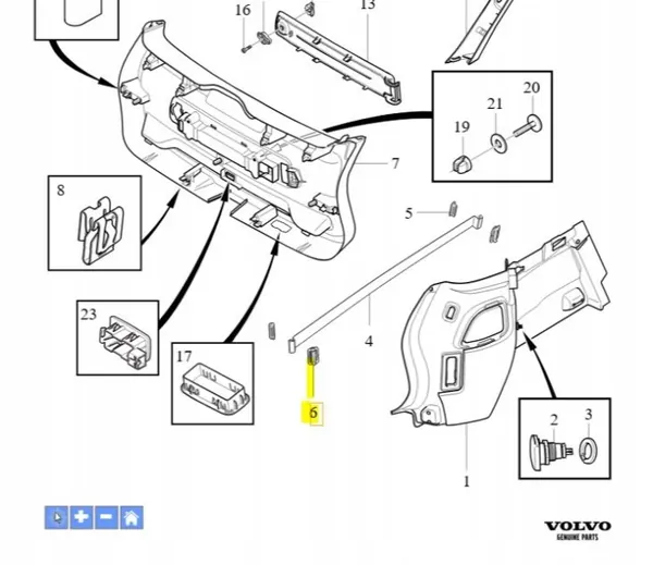 Volvo OE Sicherheitsriegel 30747222 image 2