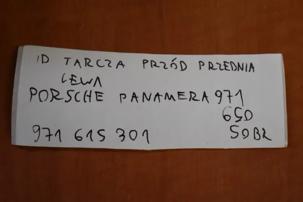 Jarrulevy etu vasen Porsche Panamera OEM 971615301 555 image 4