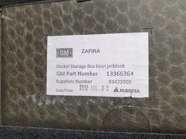 OEM 13366364 Opel Zafira C Piso Porta-Malas Traseiro image 10