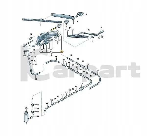 OEM Rear Windscreen Wiper Nozzle VW Audi Seat Skoda image 2
