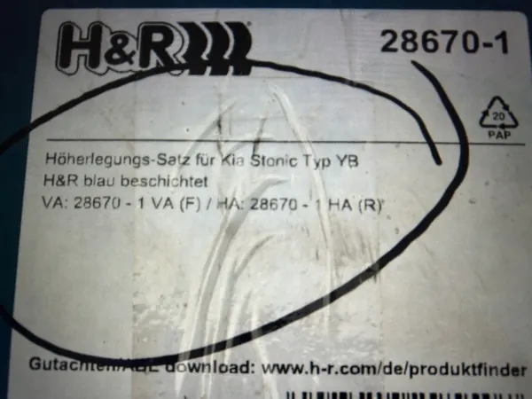 Ressorts H&R OEM 91830-28670 pour Kia Stonic image 7