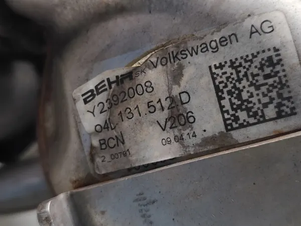 Audi A3 EGR-jäähdytin OEM 04L131512D 1.6 TDI image 7