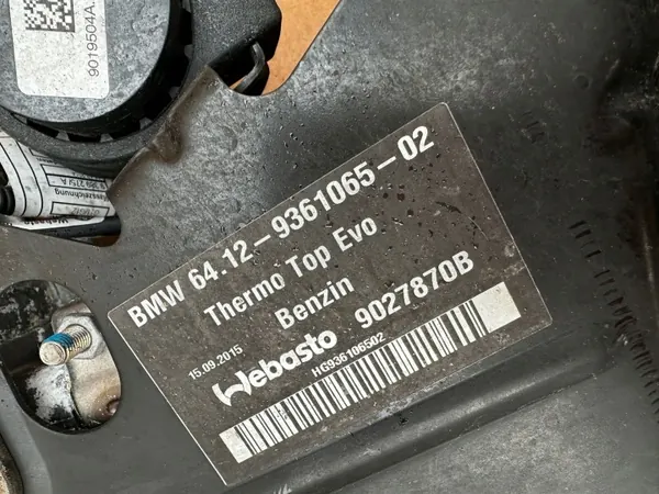 BMW Webasto Heizung OEM 9361065 für 7er G11 image 3