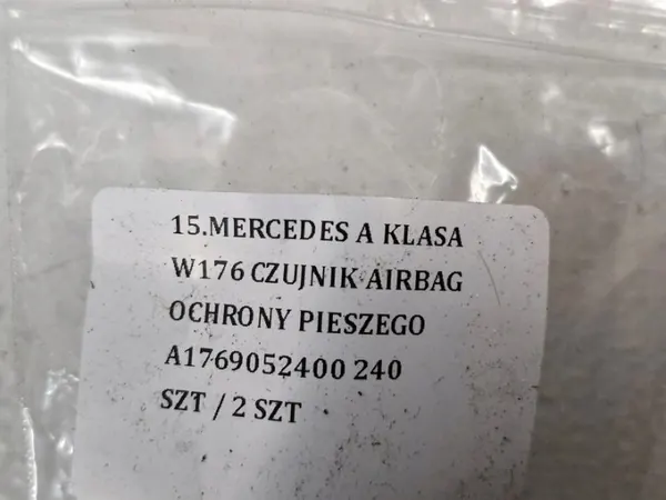 Sensor Airbag Peatón Mercedes Clase A W176 OEM A1769052400 image 5