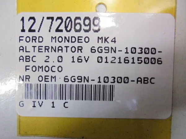 ALTERNATOR FORD MONDEO MK4 2007-2014 image 8