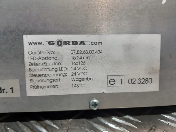 LED GORBA 16x126 Display OEM 07826300434 image 3