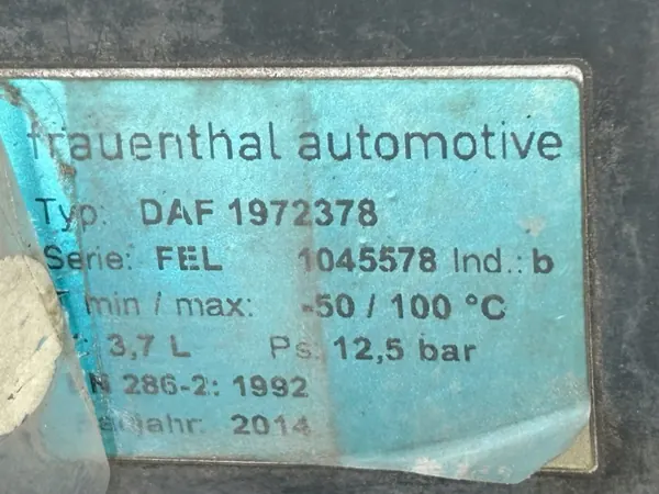Tanque de ar DAF OEM 1972378 3,7L Usado image 3