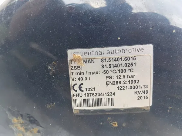 Réservoir d'air 40L MAN TGX TGS Euro 6 image 3