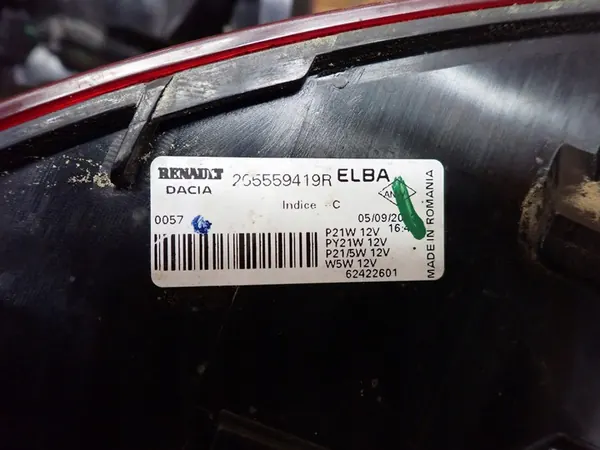 Lámpara Trasera Izquierda Derecha Dacia Sandero 3 III 2021- OEM 265559419R 265500714R image 5