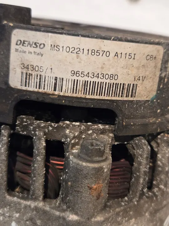 PEUGEOT 307 generaattori 1.6 b 16v NFU Denso 9654343080 image 5