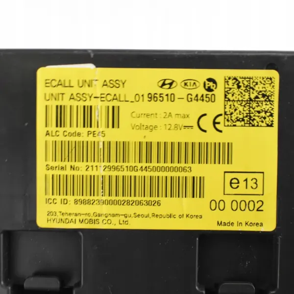 Módulo chamada emergência Hyundai OEM 96510-G4450 image 3