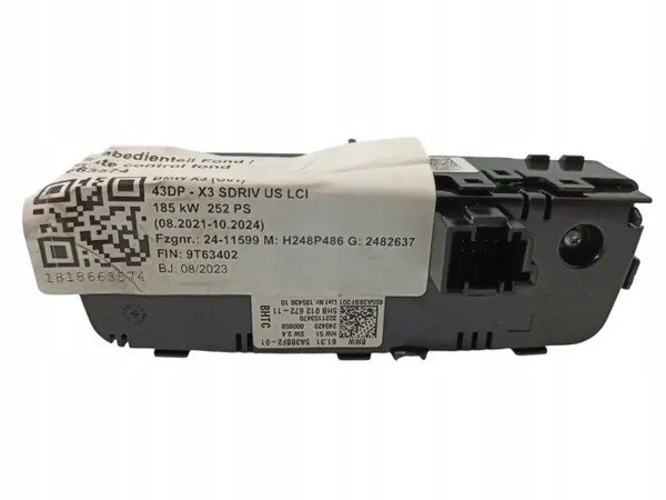 Ilmastointipaneeli BMW X3 G01 OEM 61315A3BBF2 image 3