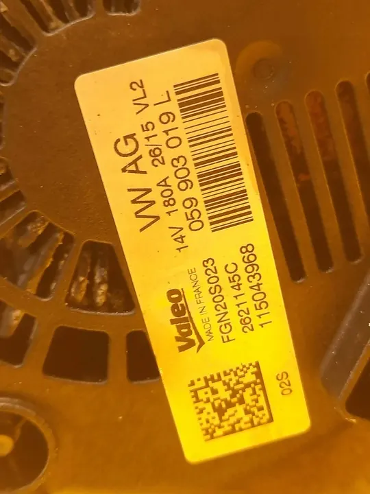 Audi A7 C7 4G 3.0 TDI Vaihtovirtageneraattori 059903019L image 7