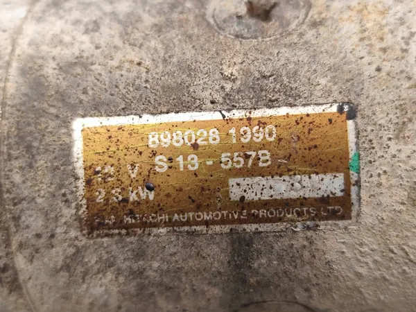 Arrancador Isuzu Rodeo 2.5 DiTD 4x4 Diesel 898028-1990 image 7