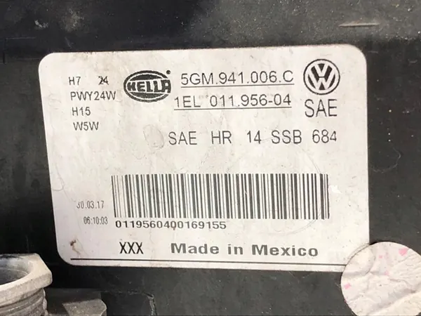 Farol dianteiro direito VW Golf VII 5GM941006C image 5