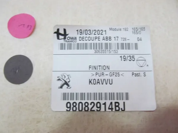 Katonpaneeli OEM 98082914BJ Expert III/Jumpy:lle image 5