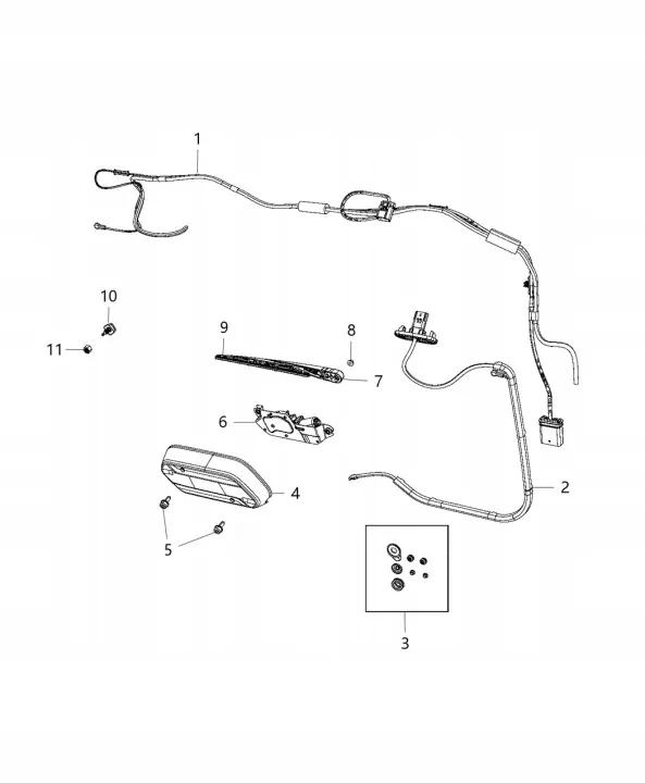 Bras d'essuie-glace arrière OEM 68362097AA Jeep Wrangler JL image 4