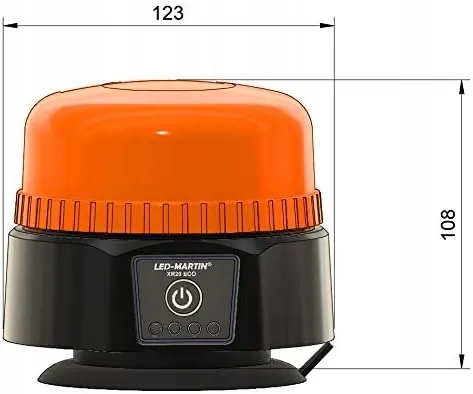 LED-waarschuwingslamp XR20, Oranje, USB image 4