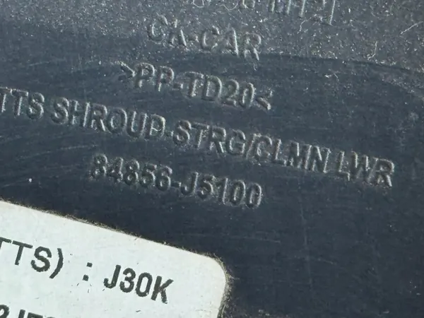 Couvercle de colonne de direction Kia Stinger GT OEM 91956-j5140 image 3